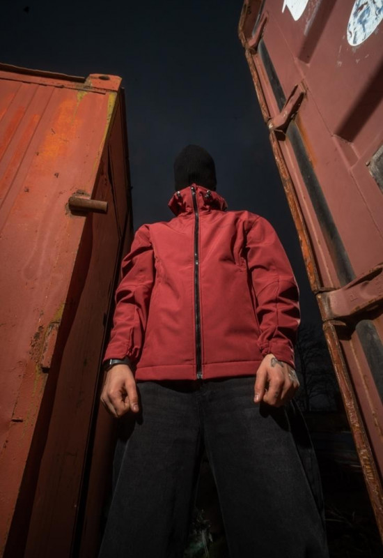 Куртка SOFTSHELL бордо - Rebel streetwear