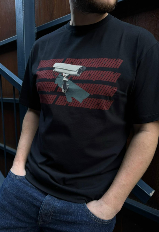 Футболка «Камера» чёрная - Rebel streetwear
