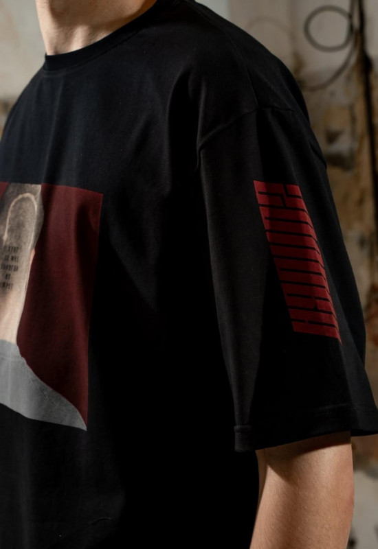 Футболка “Бритая голова” чёрный - Rebel streetwear