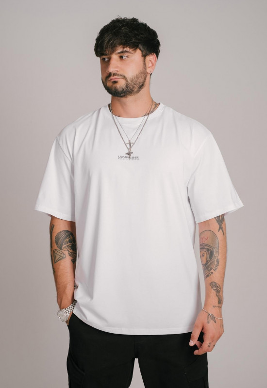 Футболка “Железобетонный” белая - Rebel streetwear