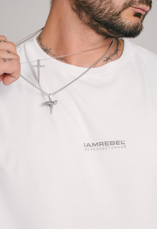 Футболка “Железобетонный” белая - Rebel streetwear