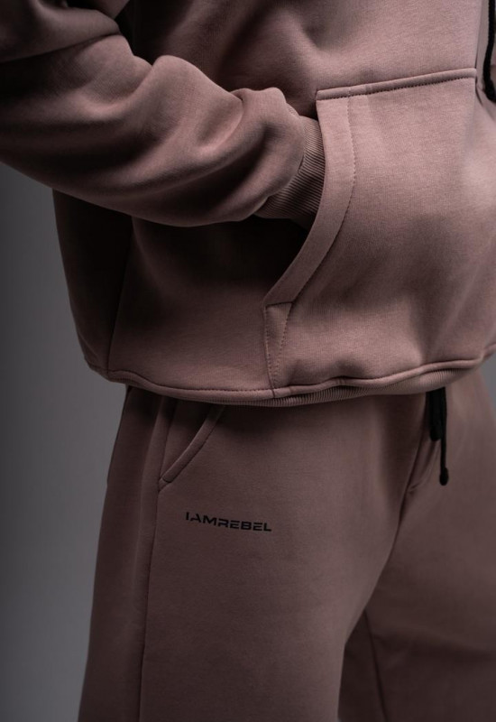 Штаны IAMREBEL с начесом светло-бежевый - Rebel streetwear Штаны IAMREBEL с начесом светло-бежевый - Rebel streetwear