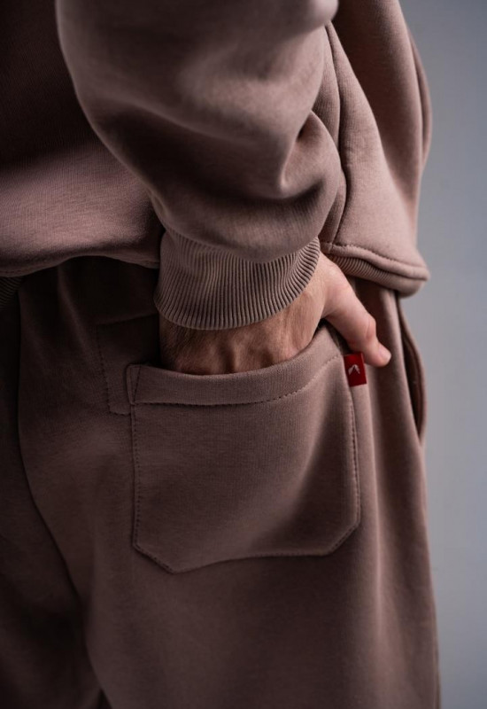 Штаны IAMREBEL с начесом светло-бежевый - Rebel streetwear Штаны IAMREBEL с начесом светло-бежевый - Rebel streetwear