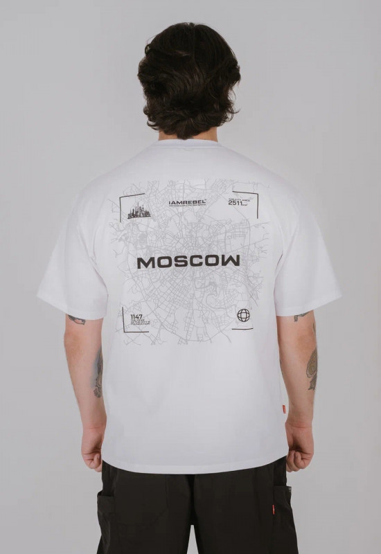 Футболка "Москва" белый - Rebel streetwear