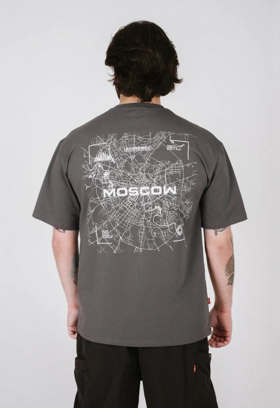 Футболка "Москва" серый - Rebel streetwear