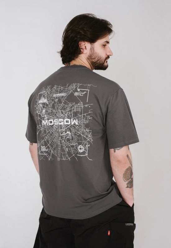 Футболка "Москва" серый - Rebel streetwear