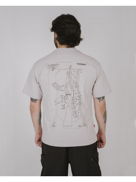Футболка "Огнестрельный" серый
